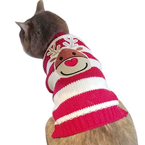 HAPEE Pet Holiday Cartoon Elk Dog Sweater