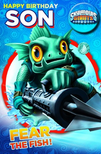 Skylanders Giants Birthday Card With Badge - Happy Birthday Son