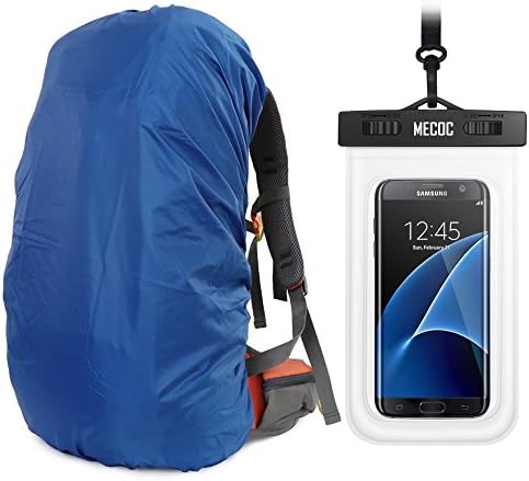Orange Sport Ultralight Backpack Rain Cover with Pu Stored Bag and Cellphone Waterproof Case for Camping, Hiking, Cycling for iPhone 6S/6 etc.