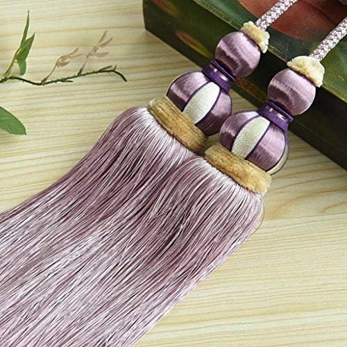 NOMIMAS 2pcs/Set Tassel Fringe Curtain Brush Tiebacks Hanging Belt Balls Curtain Decro Accessories Holderbacks