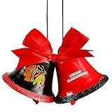 Chicago Blackhawks Metal 2 Bells Ornament