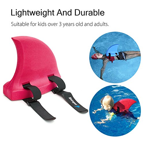 Ranger5 Shark Fin for Swimming, Swim Float Aid Toy, Pool Floats Swimming Training Fin and Cool Shark Fin Costume for Kids | with 2 Long and Elastic Straps - Pink