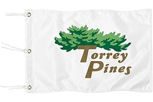 2BUT Torrey Pines Golf Pin PGA Flag Practic Putting Green Golf Flag For Backyard Garden Double-Sewn 600D Nylon Miniature Pin Flag (20"X13"Grommet)