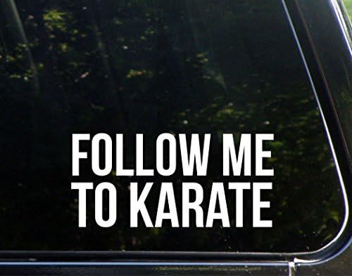 Diamond Graphics Follow Me to Karate (8" x 3-3/4") Die Cut Decal Bumper Sticker for Windows, Cars, Trucks, Laptops, Etc.