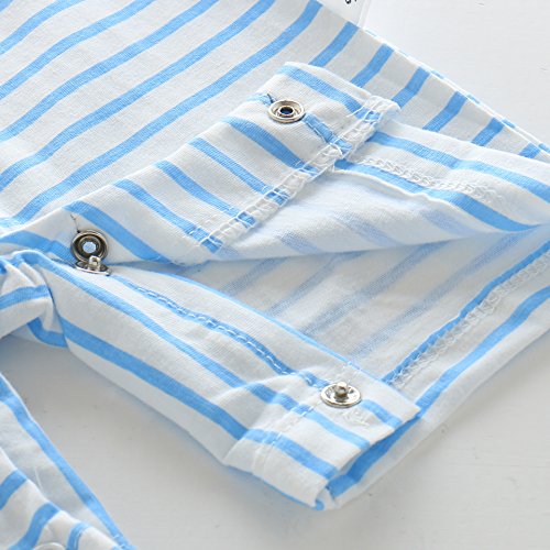 Infant Baby Boys Girls Summer Cute Short Sleeve Stripe Romper Bodysuit Shortall - Image 8