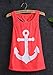 Girls Kids Anchor Vest Sleeveless Summer Clothes Cotton Tank Tops Bowknot T-Shirt (8-9years)