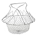 EpochAir Deep Fry French Chef Basket, Foldable Steam Rinse Strain Magic Stainless Steel Strainer Net Basket for Kitchen Cooking