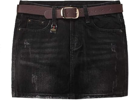 low rise denim skirt