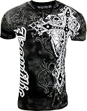 Konflic NWT Men's Giant Cross Graphic Designer MMA Muscle T-shirt L Black