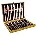 Flatware Set, Magicpro Modern Royal 24-Pieces Rose gold Stainless Steel Flatware for Wedding Festival Christmas Party, Service For 6