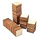 100 Pack 1x1 Wooden Squares for Crafts, Unfinished Wood Pieces for DIY Cutout Tiles