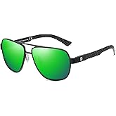 DUCO Aviator Sunglasses For Men Polarized Sunglasses Men UV Protection Carbon Fiber Temple Mens Sun glasses For Driving 3051