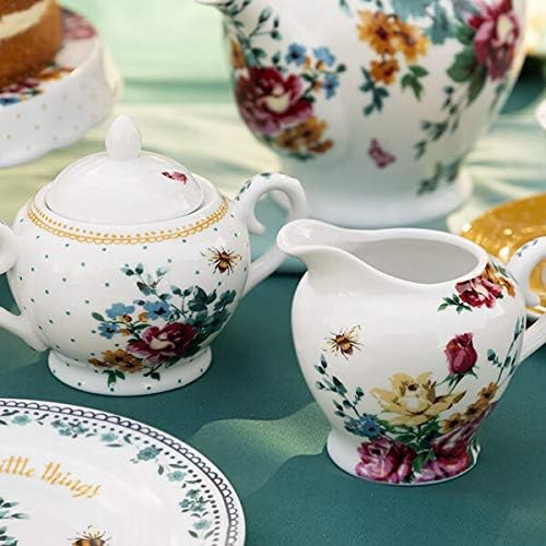 Katie Alice Bohemian Spirit Sugar Bowl and Creamer Jug, Porcelain, White, 2-Piece Set, 2 Piece Set - Image 5