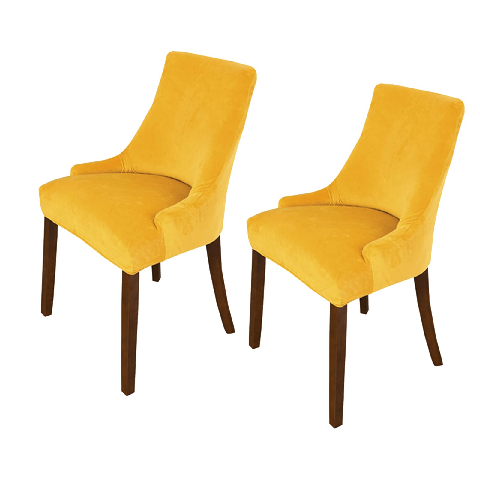 MINGPINHUIUS Velvet Wingback Chair Slipcover,Velvet Stretch Wingback Chair Cover,Sloping Arm Chair Protector Cover for Dining Room Banquet Home Decor Machine Washable Hand Washable