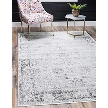 Unique Loom 3134032 Sofia Collection Traditional Vintage Beige Area Rug, 5' 0 x 8' 0 Rectangle, Gray