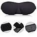 Sleep Mask by aDreamSleep (2 Pieces) - Contoured & Comfortable Eye Mask With Moldex Ear Plug (2 Sets). Great for Travel, Shift Work & Meditation (Black & Blue)