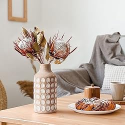 LUKA Ceramic Rustic Farmhouse Vase,10 inch