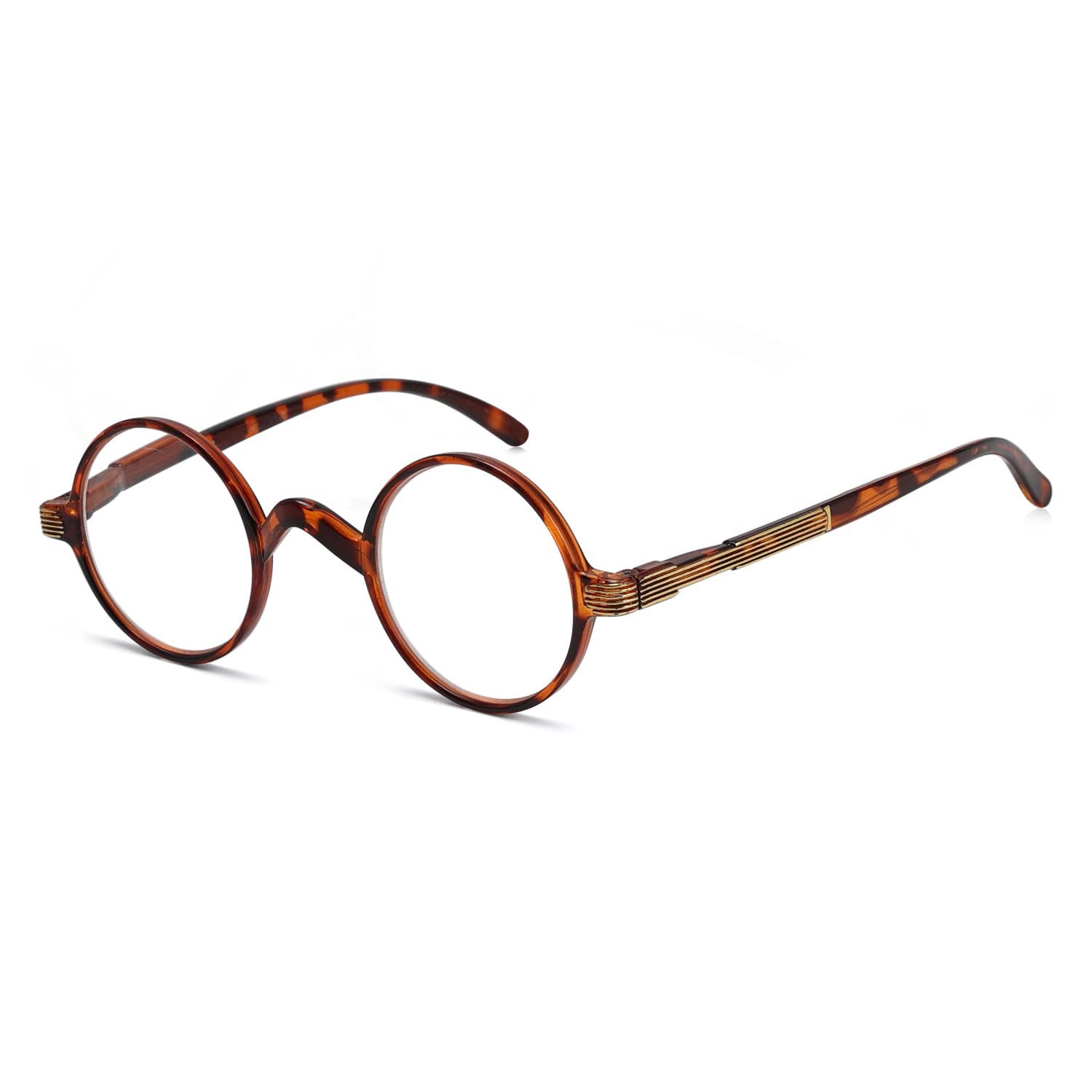 Eyekepper Round Reading Glasses a Little Large Than Vintage Professor Oval Readers (Brown Tortoise) — image 1