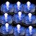 JYtrend Bright LED Floral Tea Light Vase Submersible Lights for Party Wedding (Blue, 20 Pack)