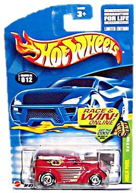 Hot Wheels - Mattel Wheels - Limited Edition 2002 Treasure Hunt Series - #12 of 12 - Anglia Panel (Metalflake Burgundy) - Centerline Wheels - Collector #012