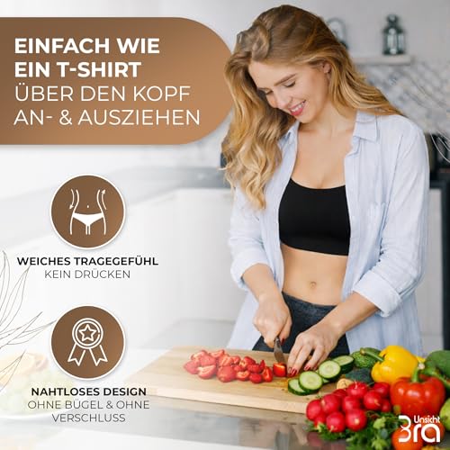 UnsichtBra Bustier, Women's Bra without Underwire, Feel-Good Bustier Top, Non-Wired Soft Bra, Sleep, Nursing, Sports Bralette in Many Colours