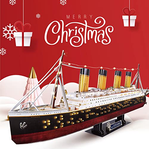 CubicFun Titanic 3D Puzzles for Adults Christmas Arts Crafts for Adults