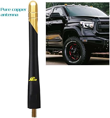 Auto Safety 5.5'' Real Pure Copper Short Antenna for Fits 1999-2018 Toyota Tundra