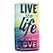 Orbic Slim Case,Universal Wallet Clutch Bag Carrying Flip Leather Smartphone Case with Card Slots for Orbic Slim 5.0 Inch-Live the Life You Love Style