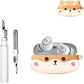 TSVSXS Cute Case Compatible with Beats Solo Buds(2024) with Keychain, Soft Silicone Anime Puppy Protective Cartoon Cases Wireless Earbuds Accessories with Cleaning Kit