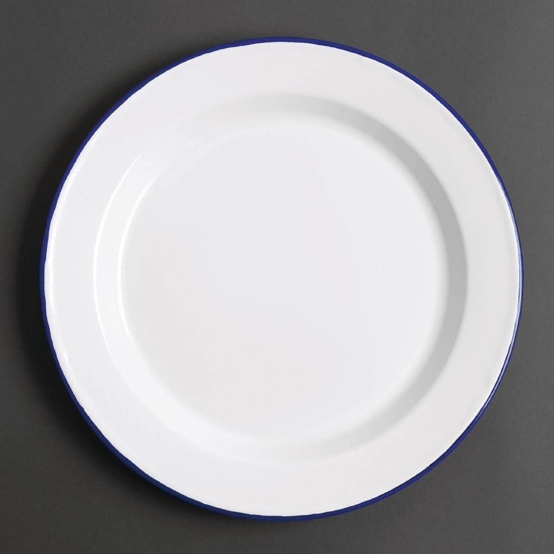 Olympia Enamel Dinner Plate of Steel Heat and Chemical Resistant 245mm Pack of 6
