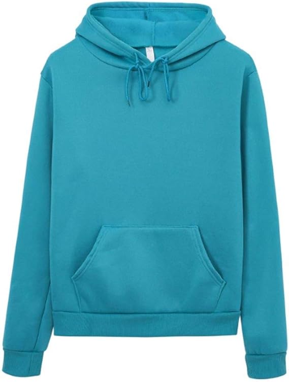 UNUStyle Hoodie Turquoise Casual Hooded Women Sweatshirt Loose Girls Pullovers Long Sleeve Warm 