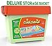 CoolSand White 5 Pound Refill Pack - Including: 5 Pounds Moldable Indoor Play Sand, Storage Bucket and Inflatable Sandbox