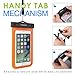 MoKo Waterproof Case for iPhone X iPhone Xs iPhone Xr iPhone 8 iPhone 7 iPhone 6S Plus Samsung Galaxy S9 Samsung S8 Plus Samsung S7 Edge Samsung S6 Huawei, Black/Orange