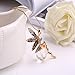 Butterfly Crystal Necklace,Han Shi Luxury Lovely Wings Sweater Long Chain Necklace Jewelry (Gold, L)