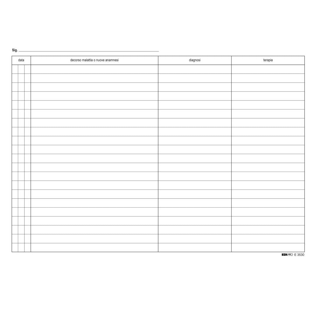 Edipro E3530 100 General Doctors Cards (Green) F.to 29.7 x 21