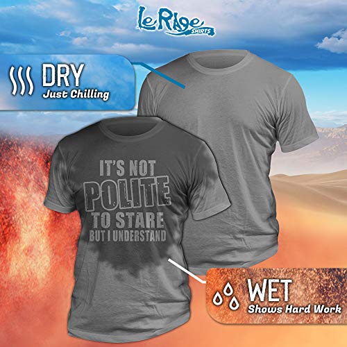 Sweat-Activated-T-Shirt-with-Motivational-Hidden-Message-Its-Not-Polite-to-Stare-for-Men-Grey