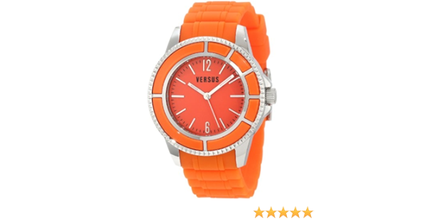 versace orange watch