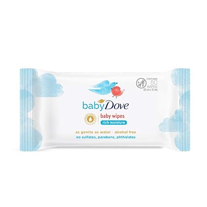 Baby Dove Rich Moisture Baby Wipes (50 Pieces)