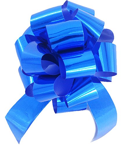 Yeeper Small Pull Bows/ Christmas Gift Knot with Ribbon Strings to Wrap the Box or Floral Decoration, Pack of 9 in diferent colors (White/Red/Pink/Yellow/Green/Blue/Purple)