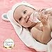 Organic Bamboo Baby Hooded Towel Set - Bonus Washcloth - Plush & Soft Baby Bath Towel - Highly Absorbent  - Great Baby Shower Gift - for Baby Boy or Girl - Sized for Infant and Toddler