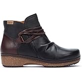 PIKOLINOS Flat Ankle Boots Leather Granada for Woman Black