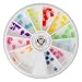 BMC Super Cute 60pc Colorful Clear Mixed Neon Nail Polish Art Stone Wheel Set