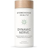 Stonehenge Health Dynamic Nerve&reg;| Mobility Function in Hands &amp; Feet - 90ct | Nerve Support Supplements for Hands and Feet Alpha Lipoic Acid ALA 600mg Benfotiamine PEA B Complex B12 Acetyl L Carnitine D3