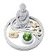 Tabletop Buddha Zen Garden Rock Rake Sand Cactus Candle Holder Home Decor Gift