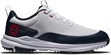 FootJoy FJ Tour Rival White Navy Red 10.5 UK Medium Golf Shoes view 2