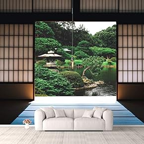 Wall Murals for Bedroom Japanese Style Grid Door View Large Removable Wallpaper Peel and Stick Wall Stickers - 66x96 inches