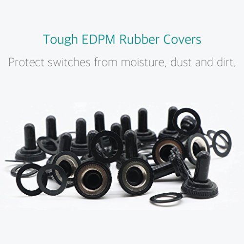 image for Lantee EDPM Rubber Electrical Toggle Switch Cover Weatherproof Protect