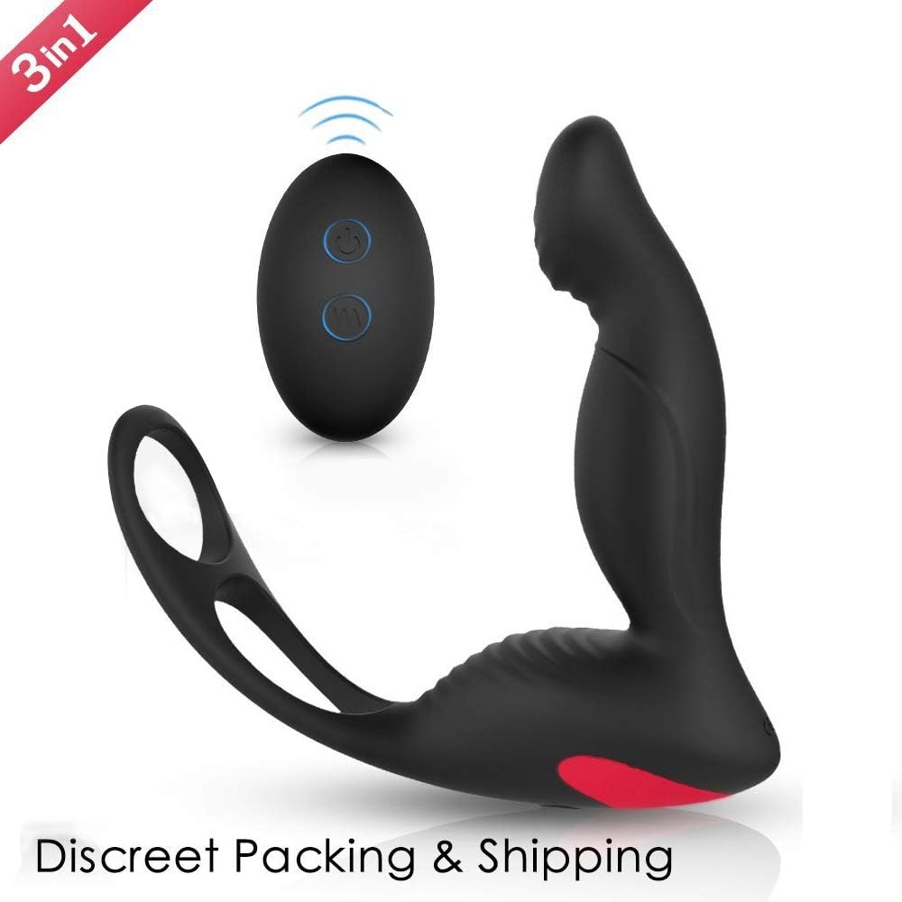 360 Degree Rotating P*Stimulator with 3 Speeds and 10 Vibrations Toys for Men Plug T-Shirt