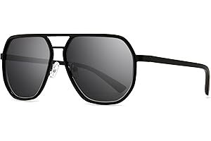 SUNGAIT Polygon Aviator Sunglasses for Men Polarized Trendy Square Sun Glasses Retro Pilot Shades UV Protection