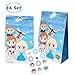 MALLMALL6 24Pcs Frozen Candy Treat Bags Princess Theme Birthday Party Supplies Winter Snow Queen Goodie Party Favor Bags Elsa Anna Baby Shower Dessert Bags with Princess Snowflake Stickers for Kids